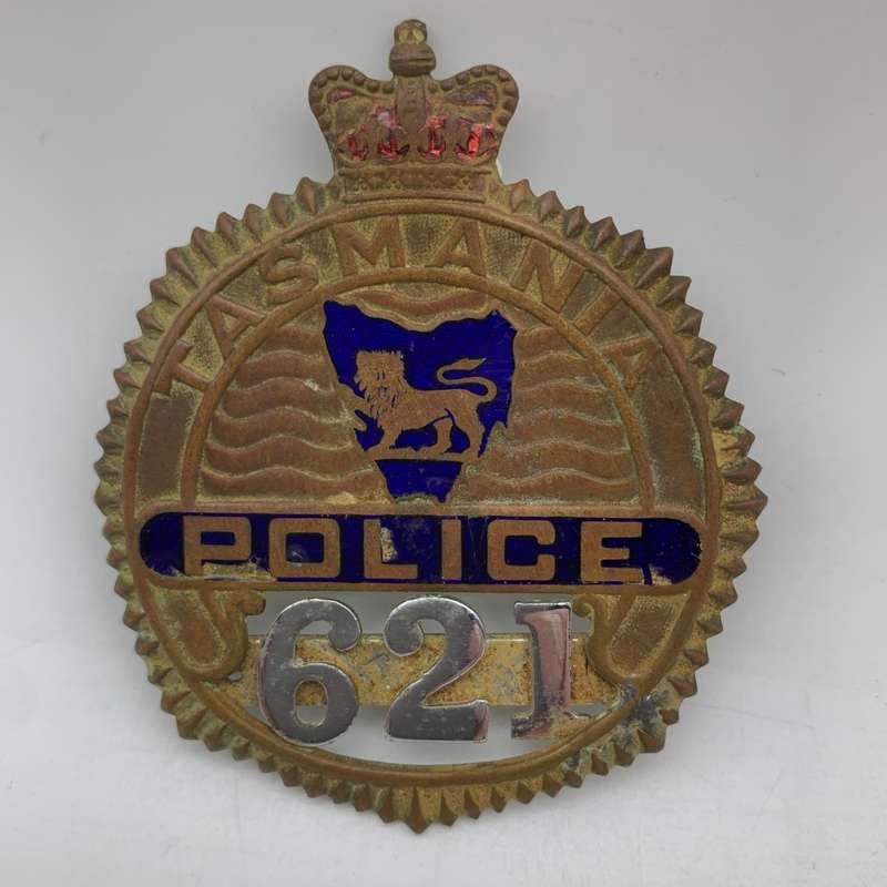 V/Rare `Tasmania Police` Breast Badge (Numbered)