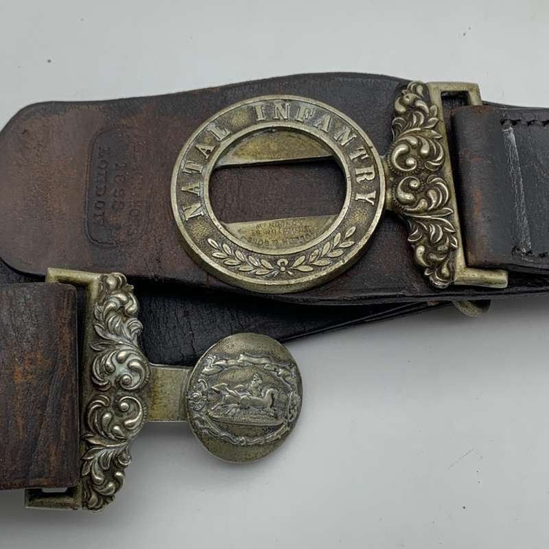 Boer War - Rare `NATAL INFANTRY` Belt with Buckle (Not inOwensBook)