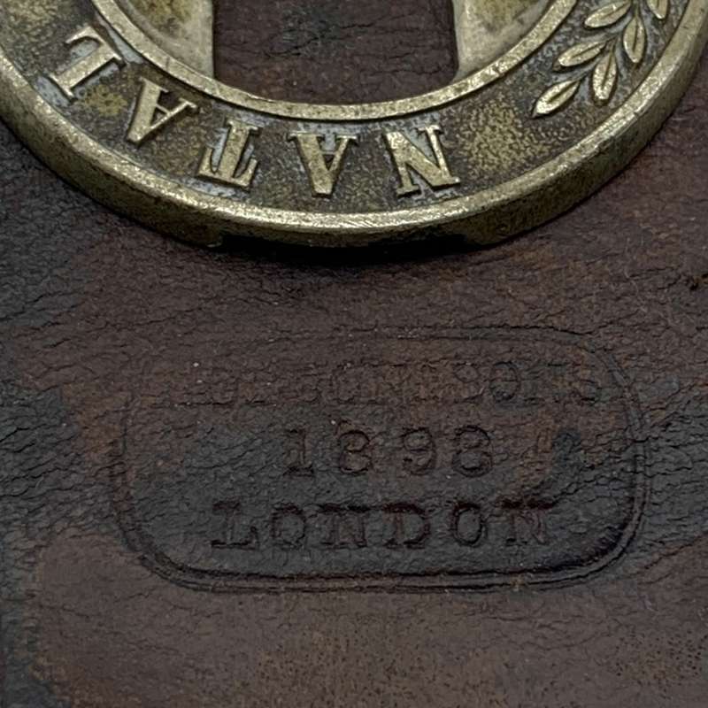 Boer War - Rare `NATAL INFANTRY` Belt with Buckle (Not inOwensBook)