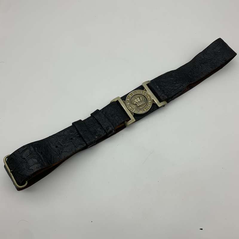 UK - Very Rare Victorian `READING POLICE` Belt with Buckle