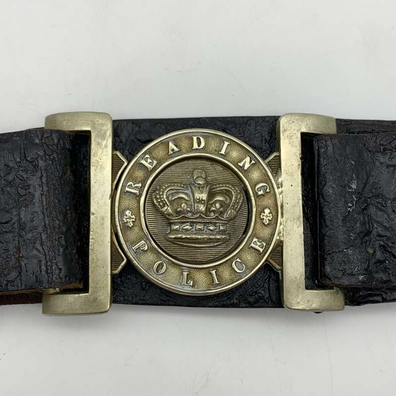UK - Very Rare Victorian `READING POLICE` Belt with Buckle