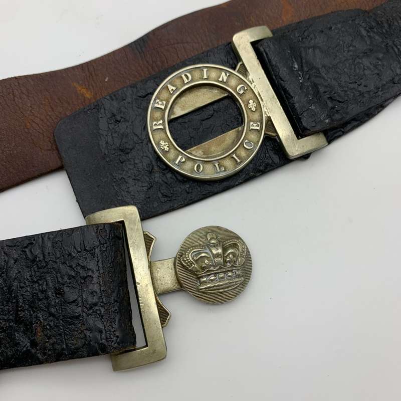 UK - Very Rare Victorian `READING POLICE` Belt with Buckle
