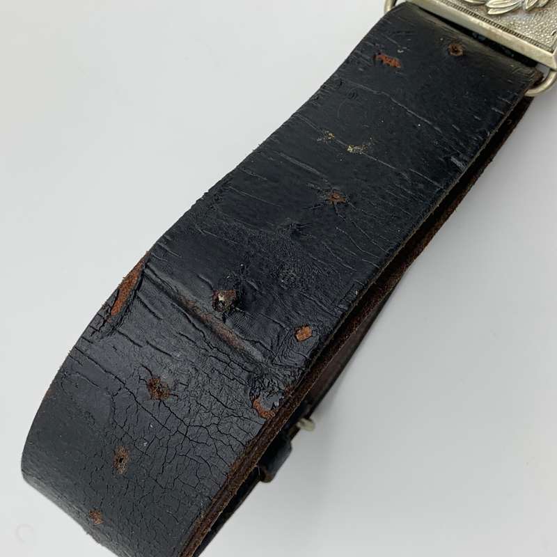 WW1/2 - British Army Officers Leather Belt with Buckle