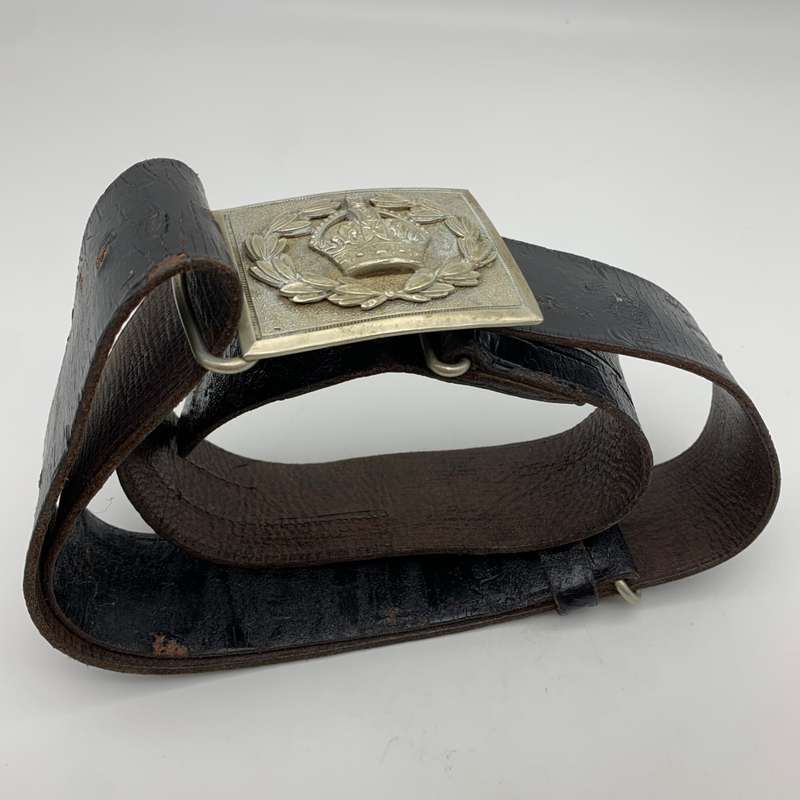 WW1/2 - British Army Officers Leather Belt with Buckle