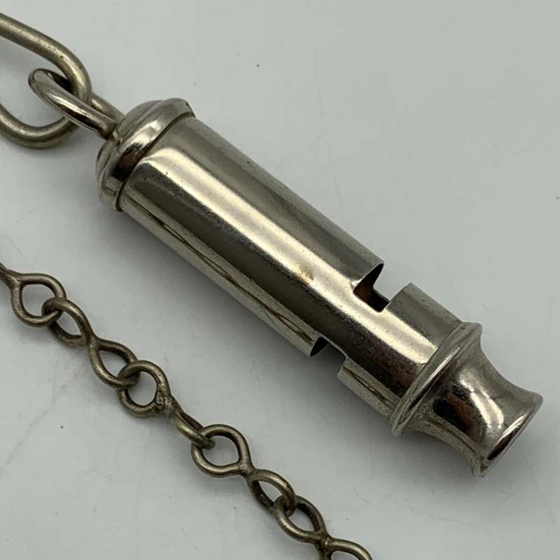 Vintage Police Whistle & Chain