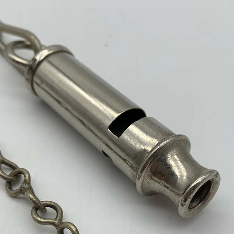 Vintage Police Whistle & Chain