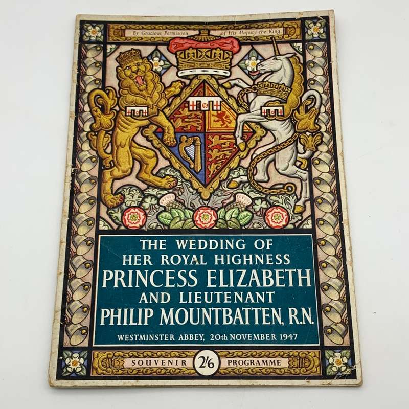1947 `Wedding of H.R.H. Princess Elizabeth & Lt. Philip Mountbatten` Souvenir Programme