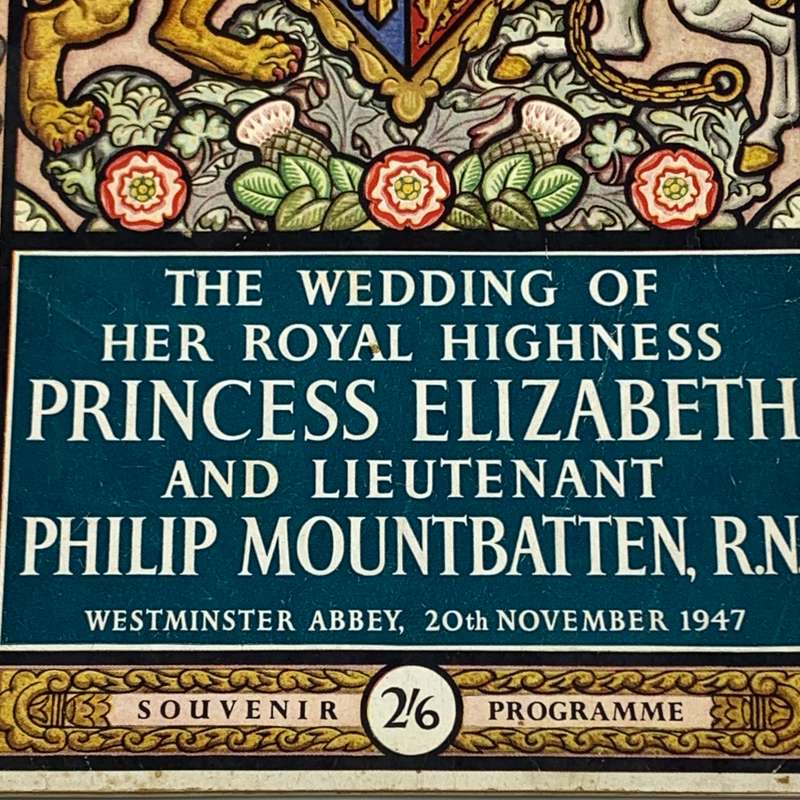 1947 `Wedding of H.R.H. Princess Elizabeth & Lt. Philip Mountbatten` Souvenir Programme