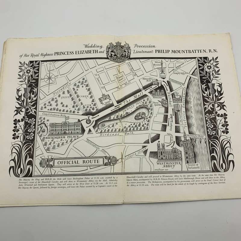 1947 `Wedding of H.R.H. Princess Elizabeth & Lt. Philip Mountbatten` Souvenir Programme