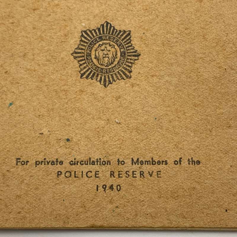 WW2 - S.A. `Police Reserve - Infantry Drill` Handbook