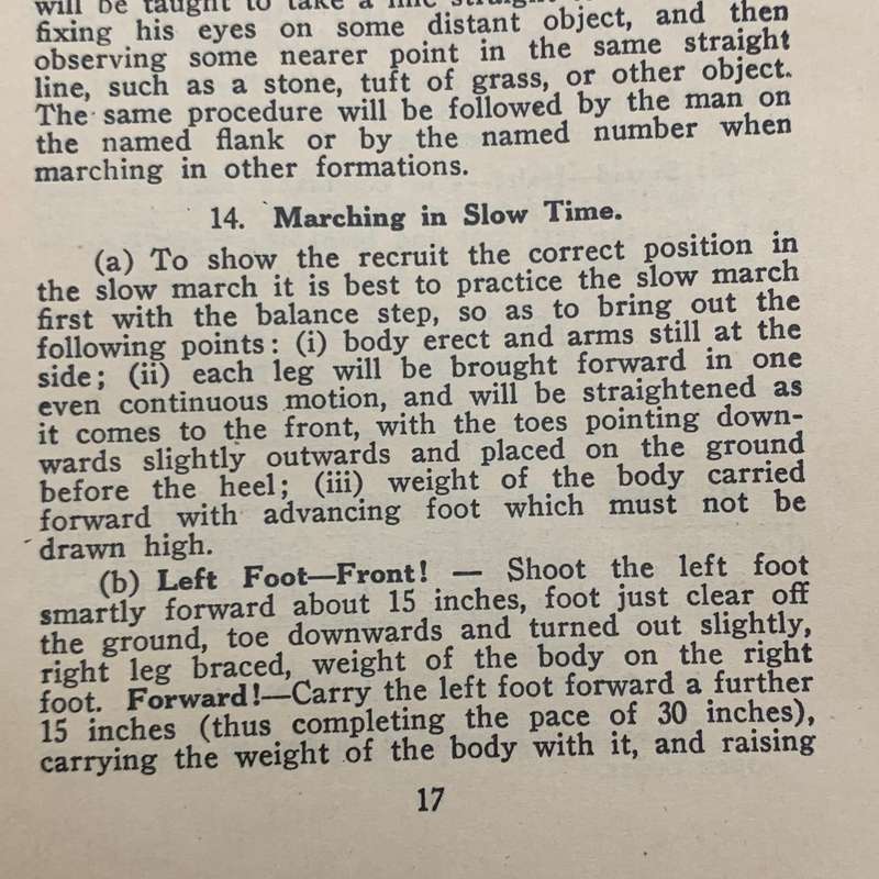WW2 - S.A. `Police Reserve - Infantry Drill` Handbook