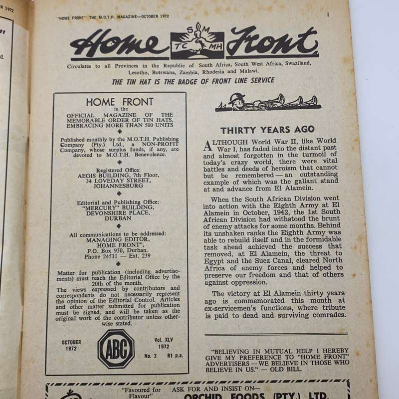 Early `MOTH - Home Front` Magazine (1972)
