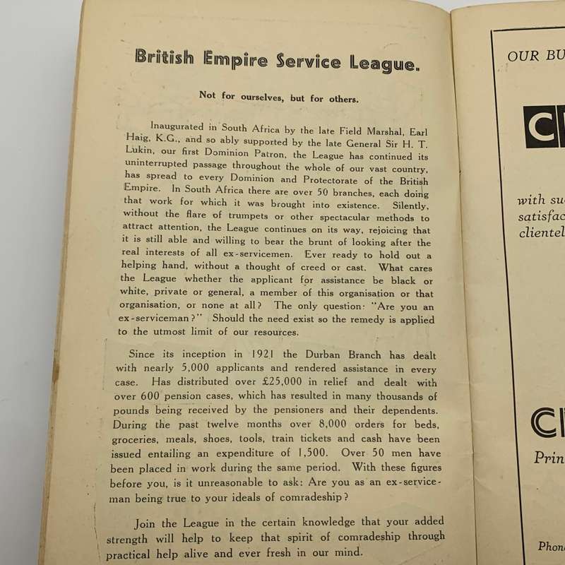 Scarce S. African 1937 `Coronation/Union is Strength` Souvenir Programme