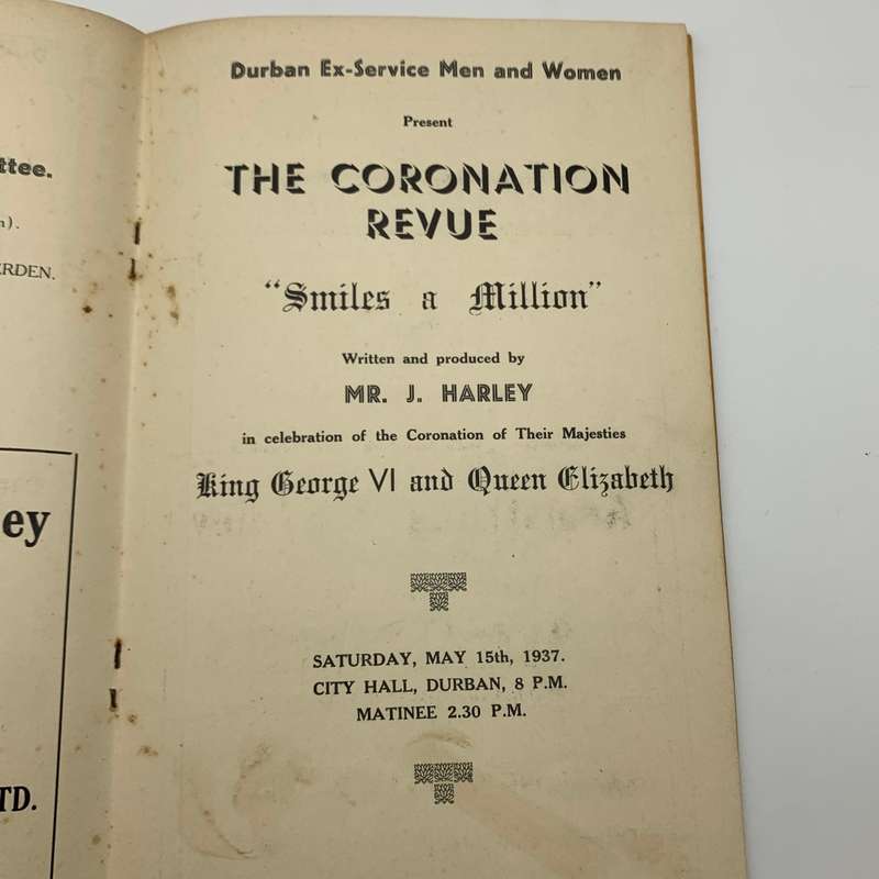 Scarce S. African 1937 `Coronation/Union is Strength` Souvenir Programme