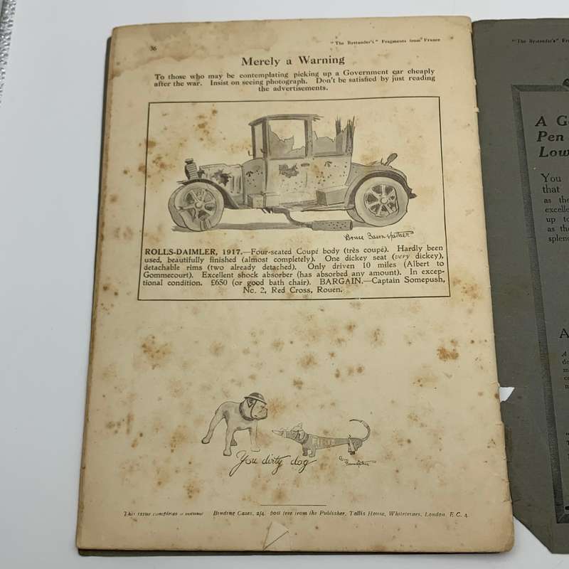 WW1 `Fragments from France` Cartoons by `Capt. Bruce Bairnsfather` (No. 4)