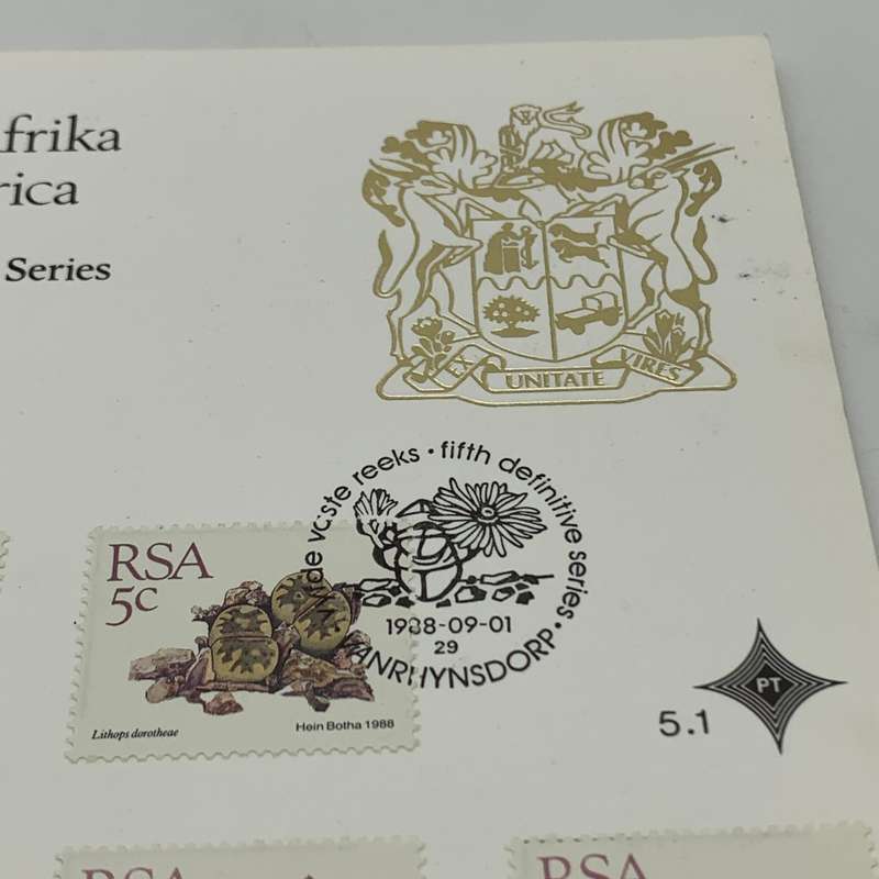 SA  Fifth Definitive Series `Succulents` (1-9-1988)