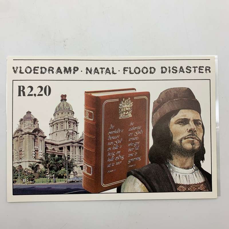SA `Natal Flood Disaster` Stamps & Card (1988)