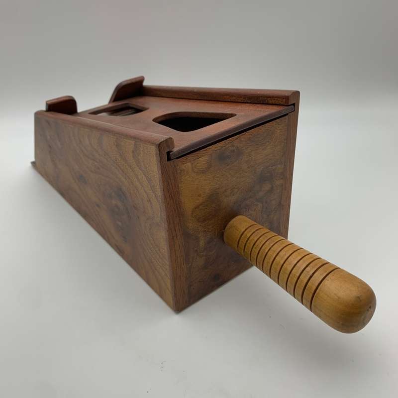 Vintage Wooden `Le Banquier` Card Dealer Shoe