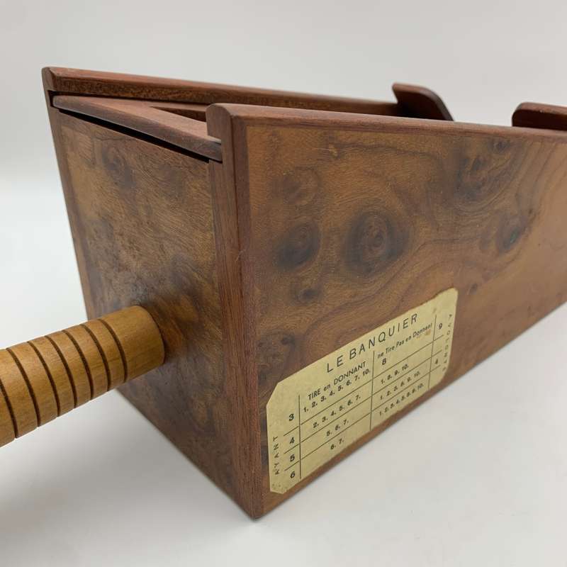 Vintage Wooden `Le Banquier` Card Dealer Shoe