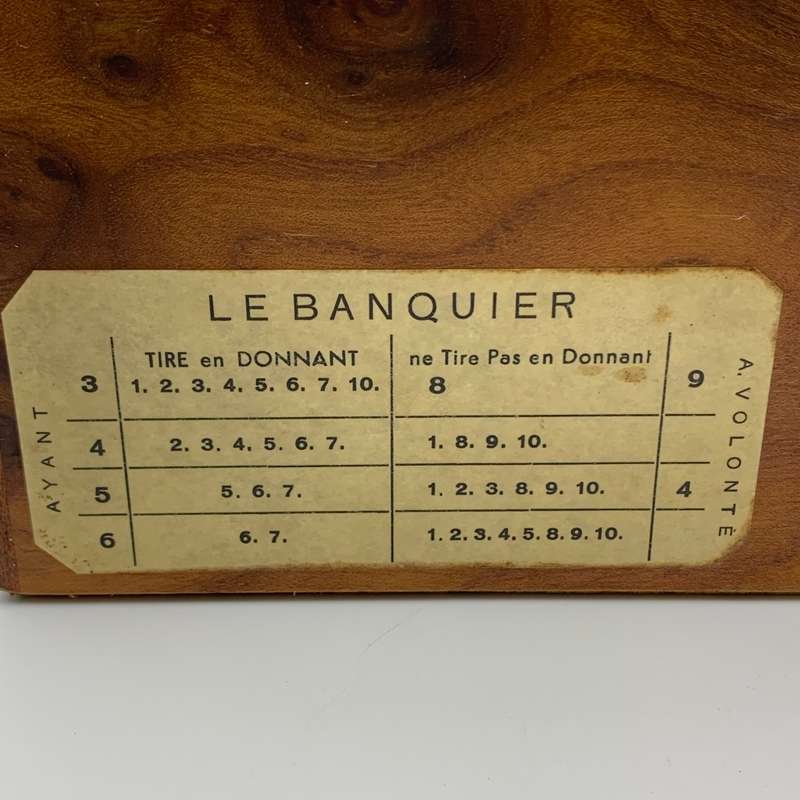 Vintage Wooden `Le Banquier` Card Dealer Shoe