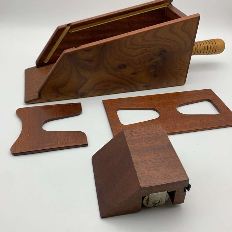 Vintage Wooden `Le Banquier` Card Dealer Shoe