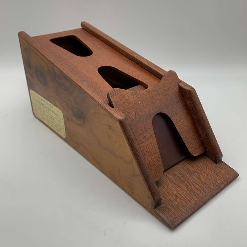 Vintage Wooden `Le Banquier` Card Dealer Shoe