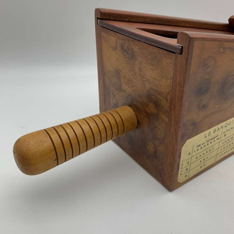 Vintage Wooden `Le Banquier` Card Dealer Shoe