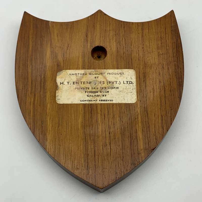 Rhodesia  `Operation Tangent` Copper & Wooden Plaque