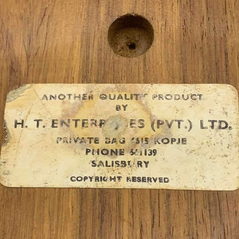 Rhodesia  `Operation Tangent` Copper & Wooden Plaque