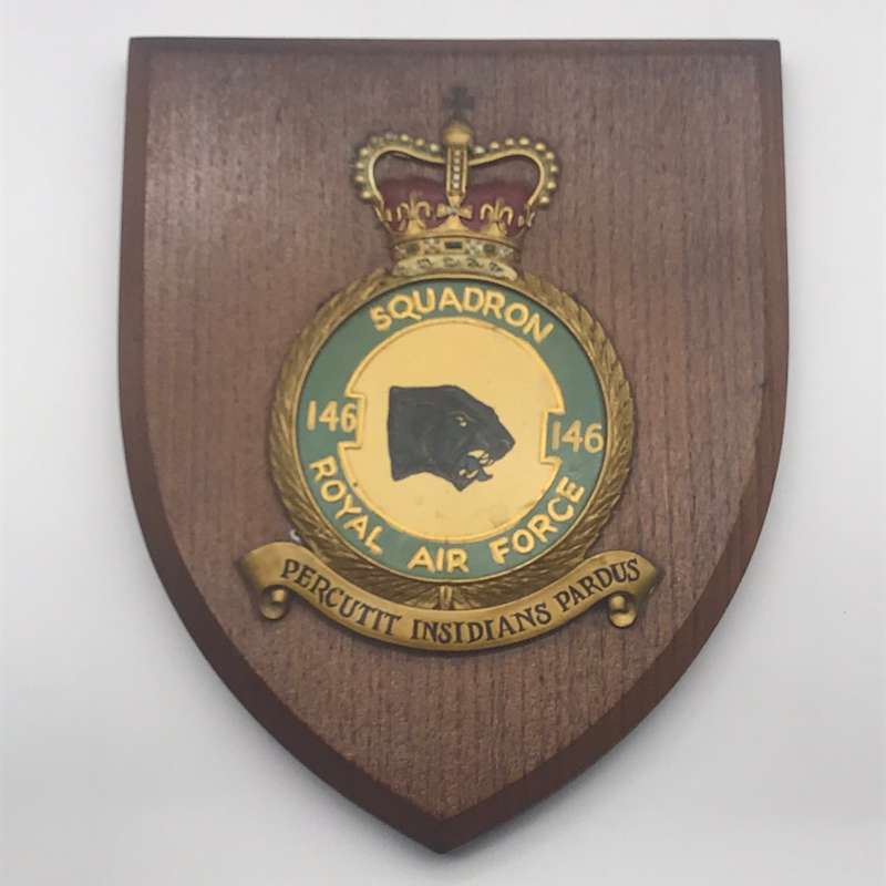 Rare British `146 Squadron` Royal Air Force Plaque (1941-1945)