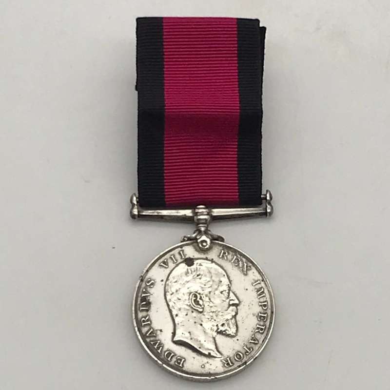 Natal 1906 Rebellion Medal `PTE W.E. BOURK` (Durban Light Infantry)