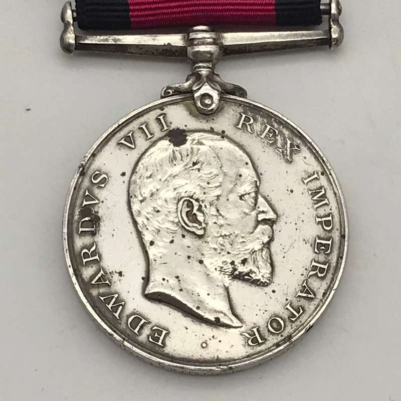 Natal 1906 Rebellion Medal `PTE W.E. BOURK` (Durban Light Infantry)