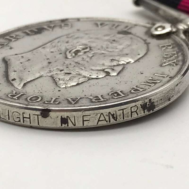 Natal 1906 Rebellion Medal `PTE W.E. BOURK` (Durban Light Infantry)