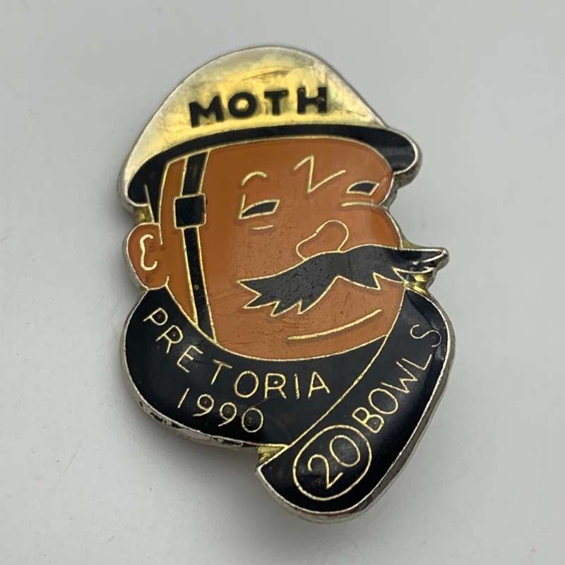 Vintage `MOTH Enamelled Badge (Tin Hats)
