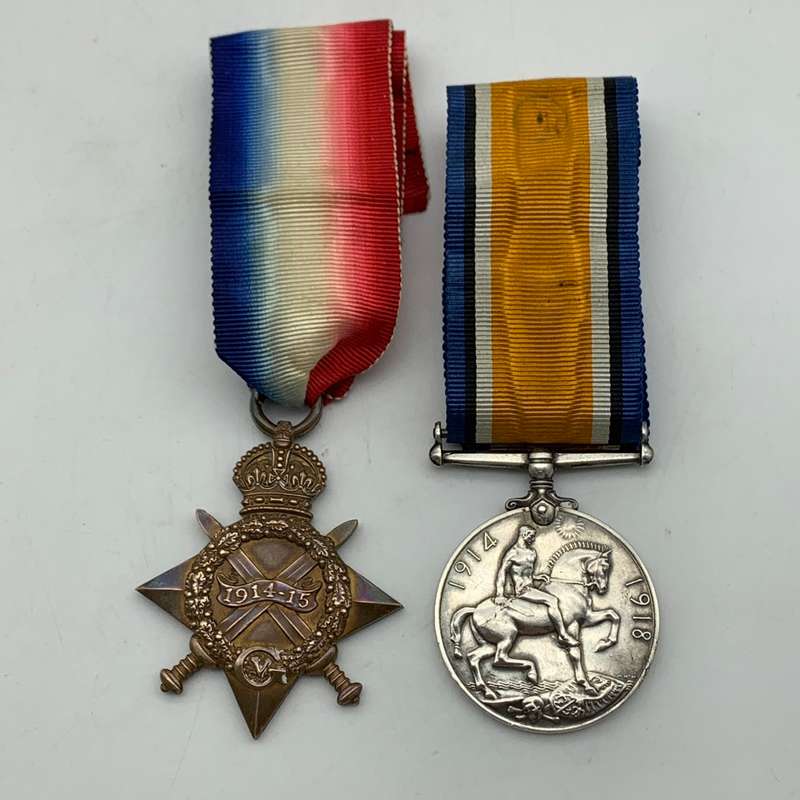 WW1 - 'K.I.A.' Medals to 'C. SJT. W.P. BURNETT' (Wiltshire Reg.)