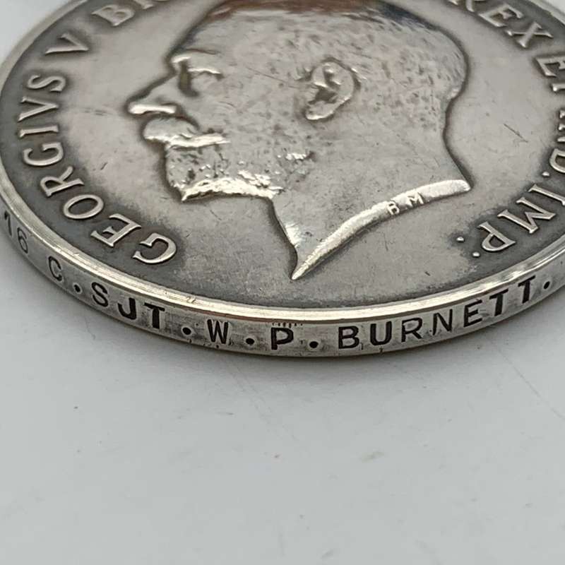 WW1 - 'K.I.A.' Medals to 'C. SJT. W.P. BURNETT' (Wiltshire Reg.)