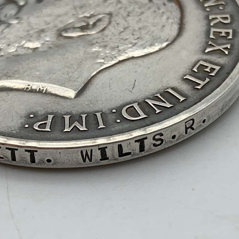 WW1 - 'K.I.A.' Medals to 'C. SJT. W.P. BURNETT' (Wiltshire Reg.)