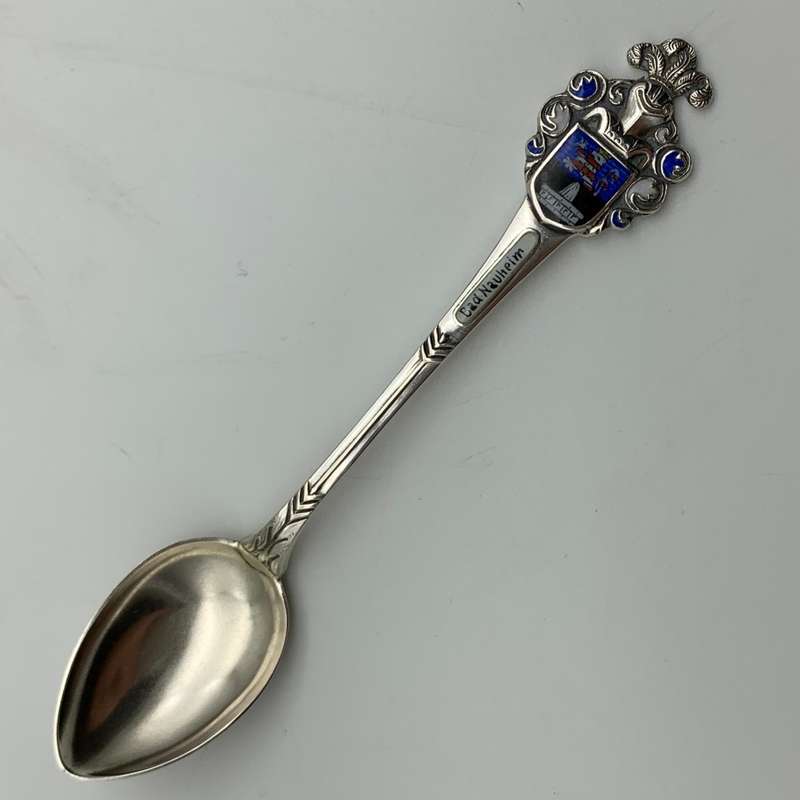 Vintage Solid Silver 'Bad Nauheim' Enamelled Spoon
