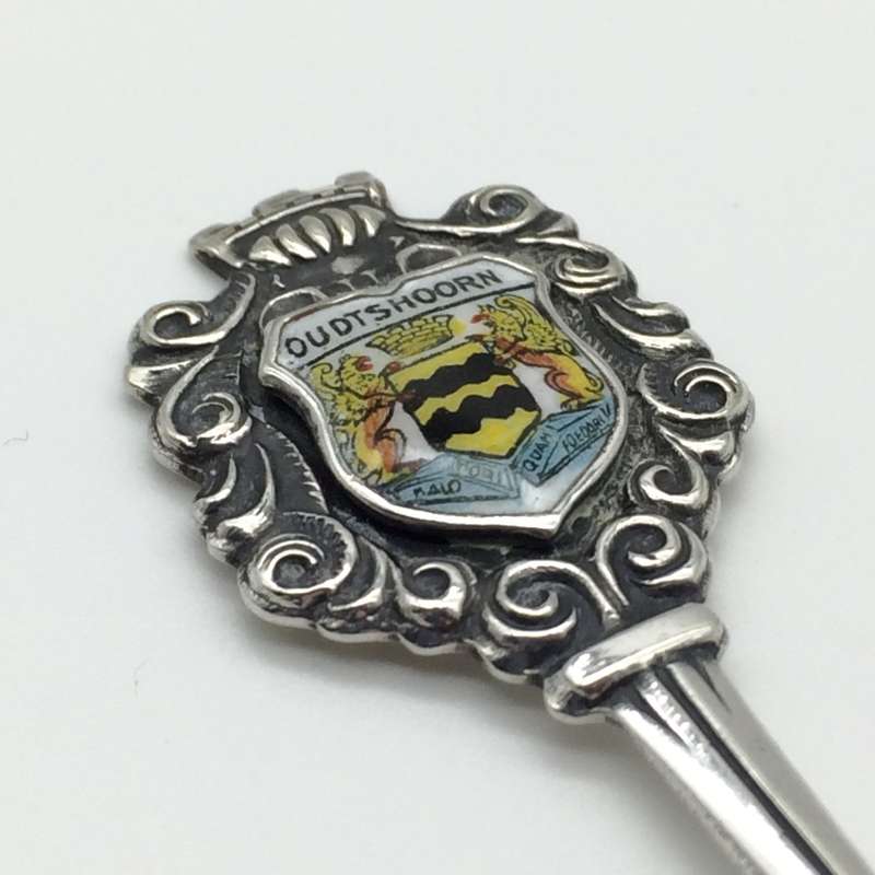 Early 'Oudtshoorn' Enamel Souvenir Spoon