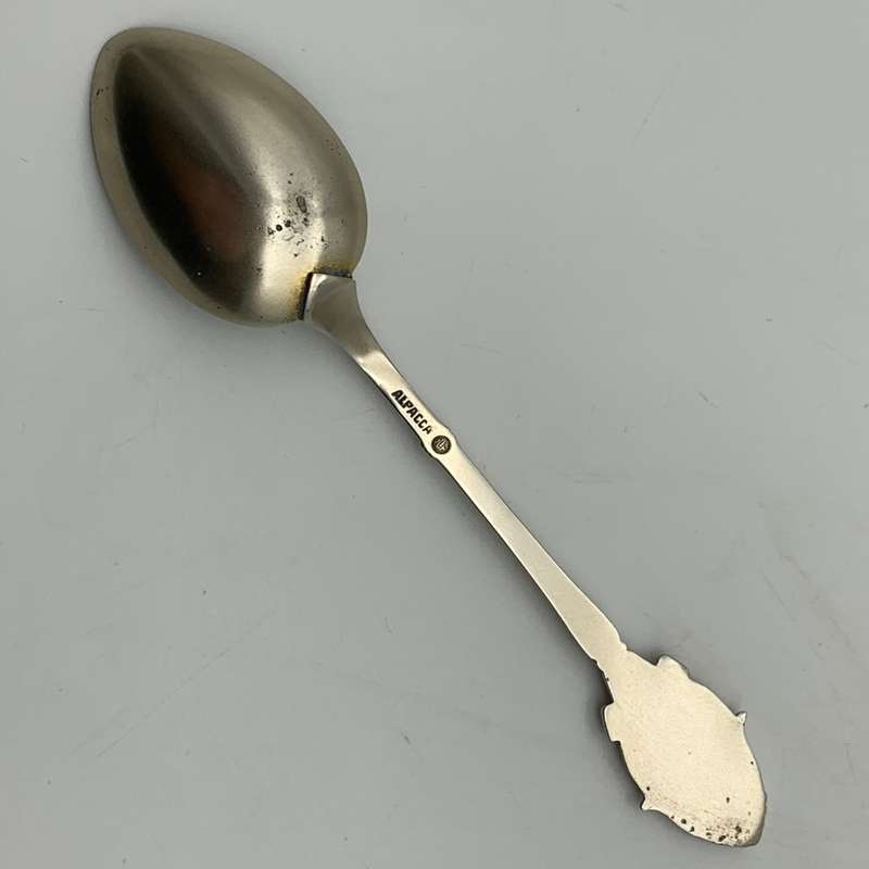 Early Liege 'Square Notger' Enamelled Souvenir Spoon