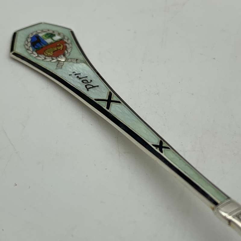 Silver & Enamel 'Lima - Plaza de Armas' Souvenir Spoon