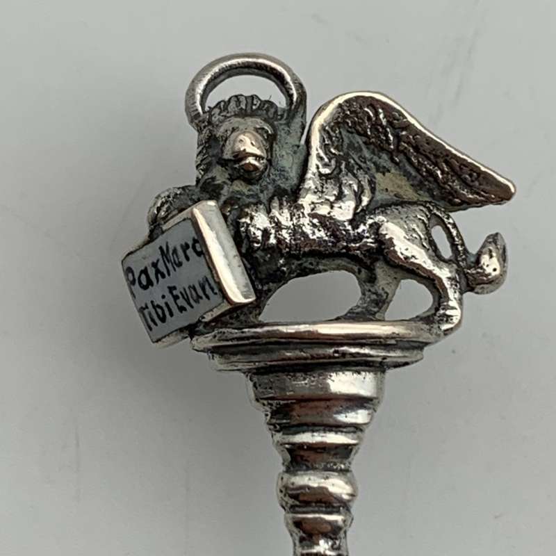 Silver & Enamel 'Piazza San Marco' Souvenir Spoon (Venice)