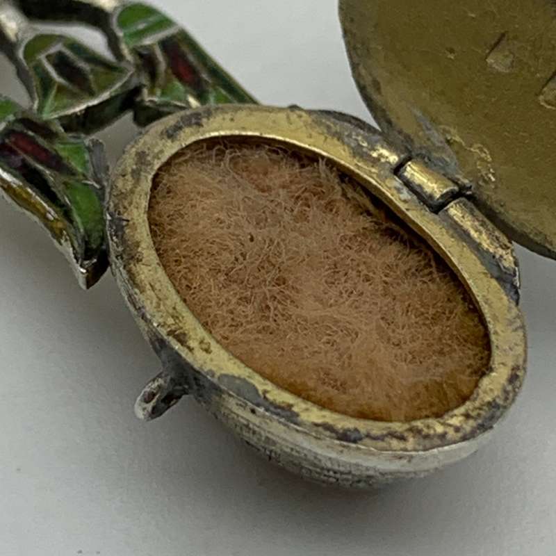 Silver & Enamel 'Egyptian' Souvenir Spoon (Hidden Basket)