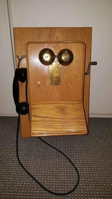 Wall Mounted Crank Telephone Circa 1951
