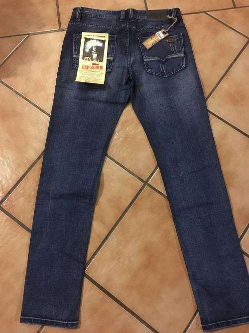 Man Diesel Stretch Jeans Zatiny Dark-blue Size 32W L34
