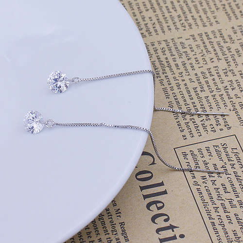 KOREAN CRYSTAL LONG EARRINGS