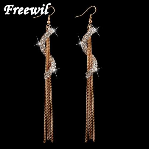AUSTRIAN CRYSTAL TASSEL EARRINGS