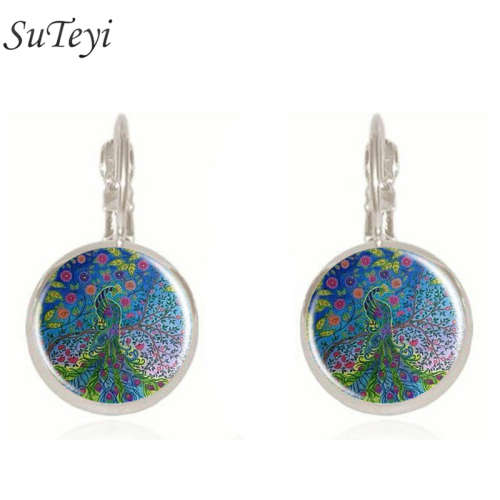 GORGEOUS PEACOCK EARRINGS