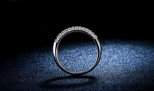 ***HIGH QUALITY***  925 STERLING SILVER PROMISE RING WITH AAA+ CUBIC ZIRCONIA - size 8