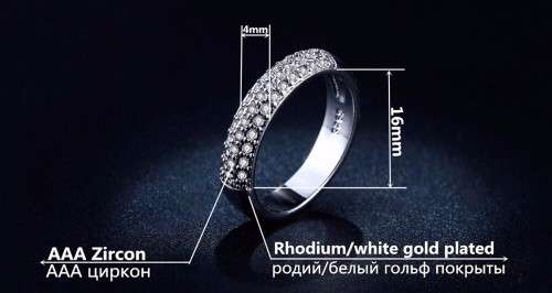 ***HIGH QUALITY***  925 STERLING SILVER PROMISE RING WITH AAA+ CUBIC ZIRCONIA - size 8
